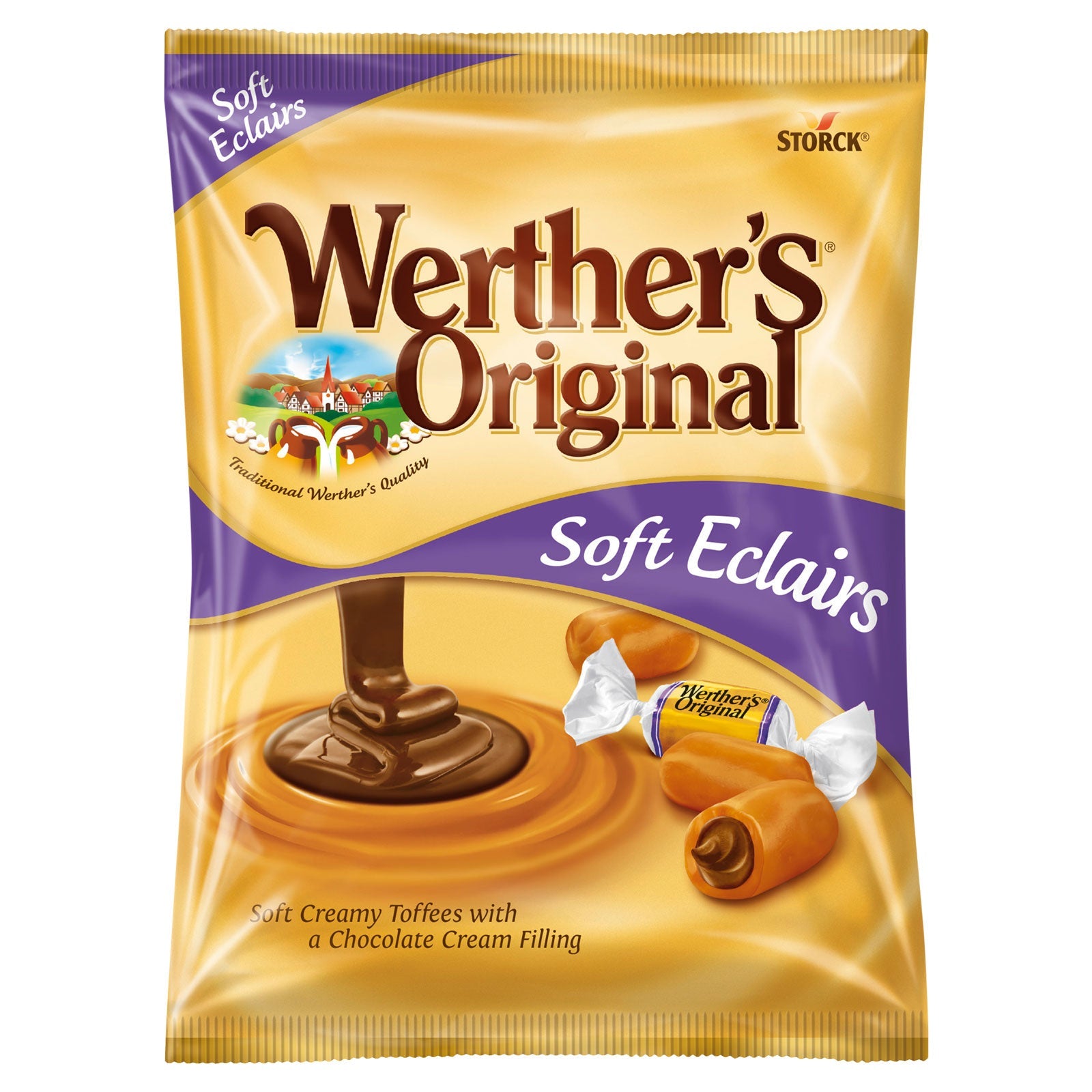Soft Eclairs Werther's Original With Chocolate Filling 125g | High Quality Chocolate & Sweets Online - Product Image Soft Eclairs Werther's Original With Chocolate Filling 125g | High Quality Chocolate & Sweets Online - Product Image
